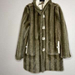 Scandinavian Faux Fur Reversible Suede Fur Coat Jacket
